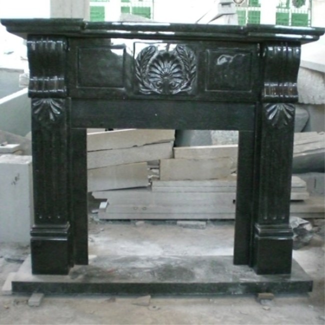 Indian green marble fireplace